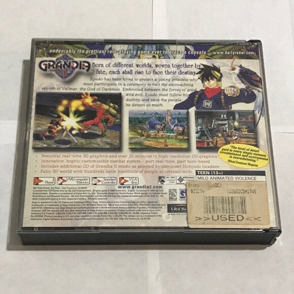 Grandia 2 for Sega Dreamcast (No Manual) - Picture 2 of 5